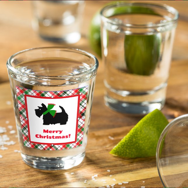 Scotty Dog und Tartan Christmas Schnapsglas (3 shot glasses for under $25!)