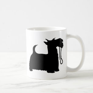 Scotty Hund und Leine Kaffeetasse