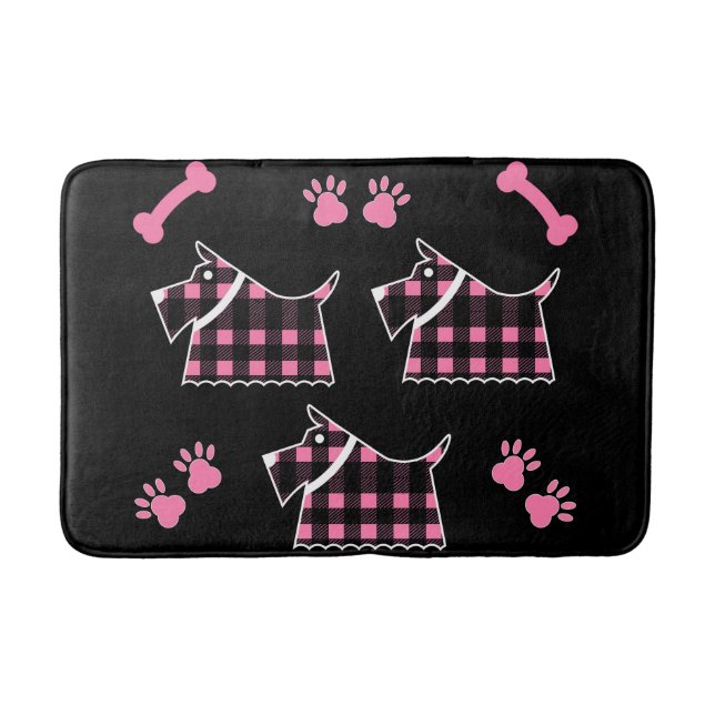 Scotty Terrier Hunde Niedlich Funny Terriers Breed Badematte (Vorderseite)