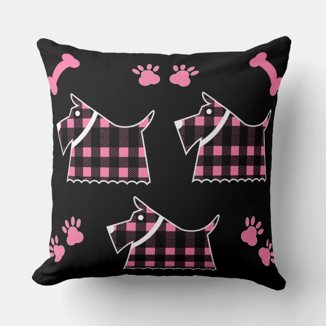 Scotty Terrier Hunde Niedlich Funny Terriers Breed Kissen (Vorderseite)