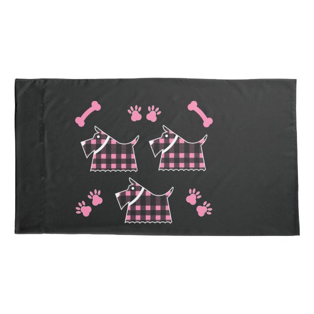Scotty Terrier Hunde Niedlich Funny Terriers Breed Kissenbezug (Rückseite)