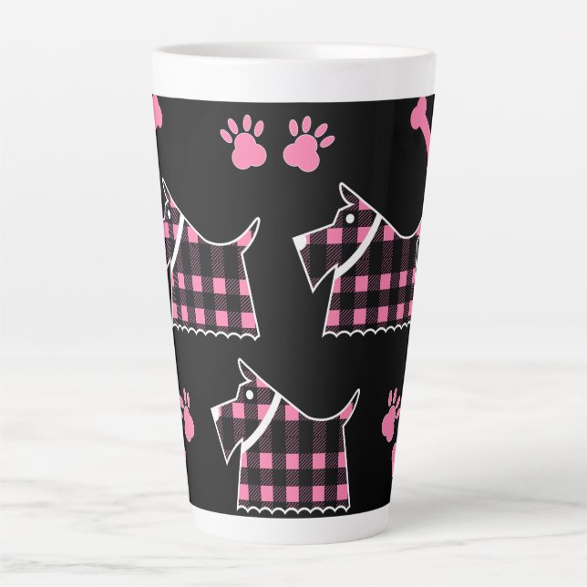 Scotty Terrier Hunde Niedlich Funny Terriers Breed Milchtasse (Vorderseite)