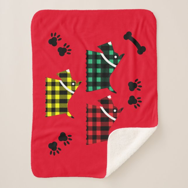 Scotty Terrier Hunde Niedlich Funny Terriers Breed Sherpadecke (Vorderseite)