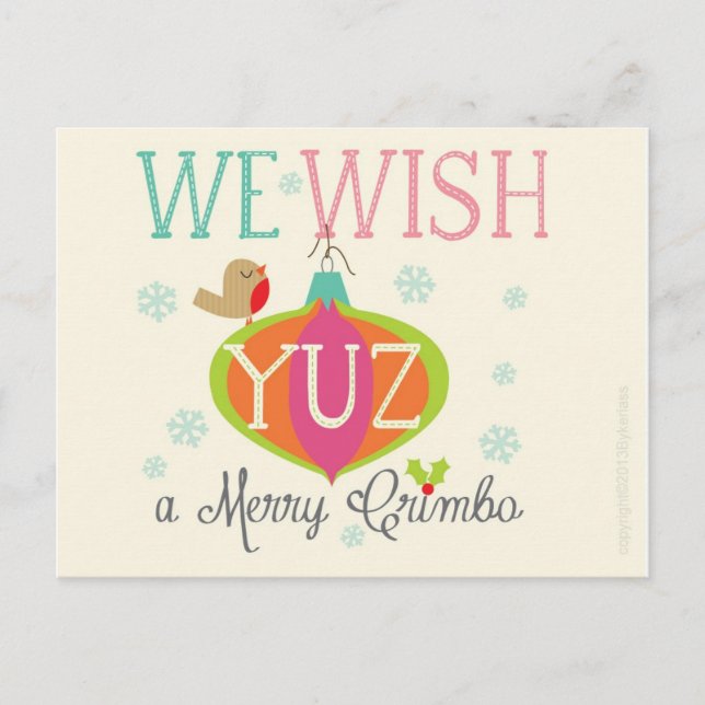 Scouse Weihnachtskarte Feiertagspostkarte (Vorderseite)