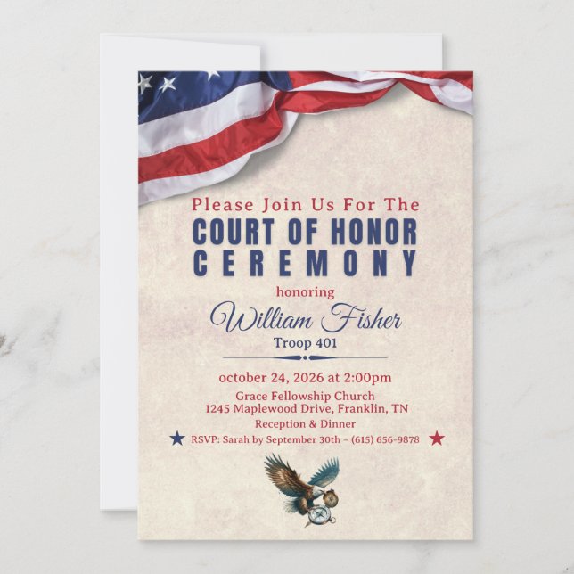 Scout Achievement Ceremony Invitation Einladung (Vorderseite)