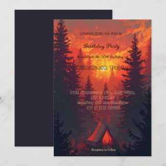 scout comping party invitations einladung