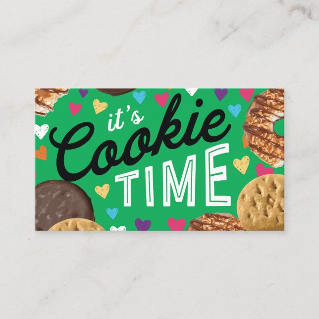 Scout Cookie Business Cards für Mädchen Visitenkarte (Vorderseite)