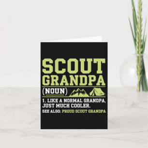 Scout Grandpa Funny Camping Wandern Karte