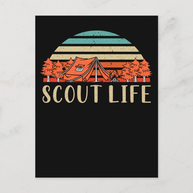 Scout Life Campfire Adventure Nature Lover Camper Postkarte (Vorderseite)