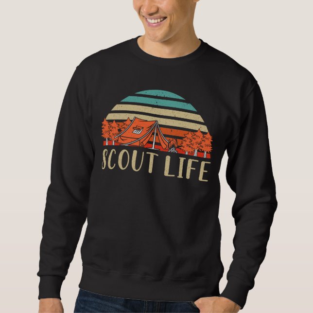 Scout Life Campfire Adventure Nature Lover Camper Sweatshirt (Vorderseite)