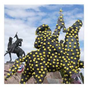 Scout Statue Buffalo Bill honor 100 Jahre Cody WY Fotodruck