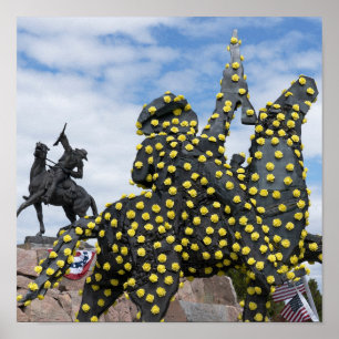 Scout Statue Buffalo Bill honor 100 Jahre Cody WY Poster