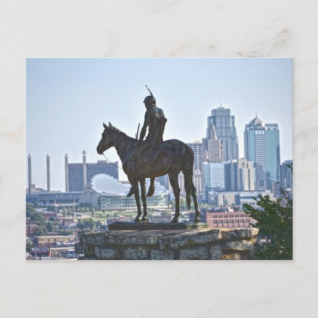 Scout Statue, Kansas City, Missouri Postkarte (Vorderseite)