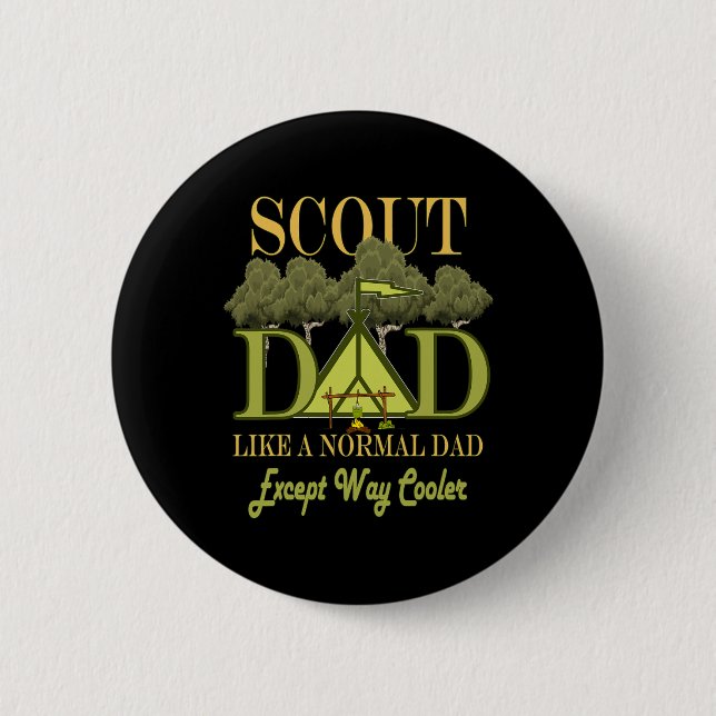 Scout Vater Leader Camping Scouting für Männer Vät Button (Vorderseite)