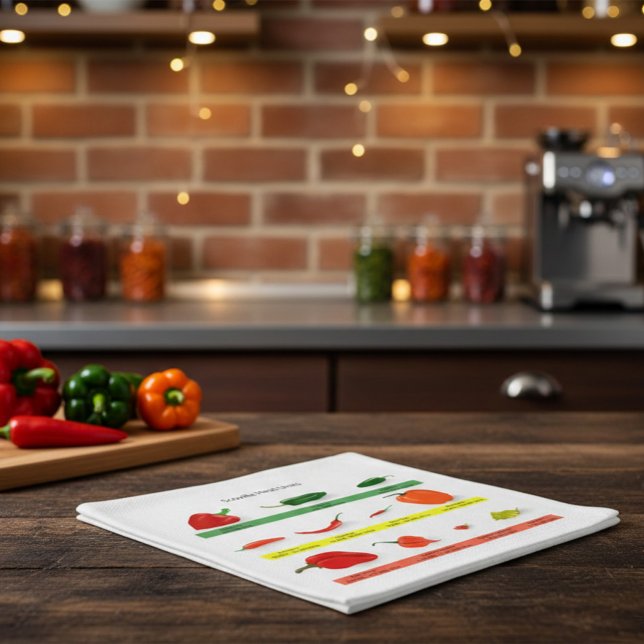 Scoville Heat Units Chili Pepper Chart  Serviette (Von Creator hochgeladen)