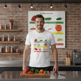 Scoville Heat Units Chili Pepper Chart  T-Shirt