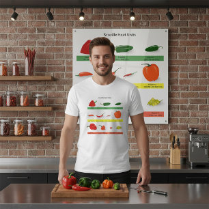 Scoville-Hitzeeinheiten Chili-Pfeffer-Diagramm  T-Shirt