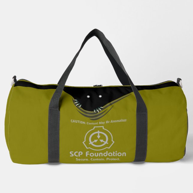 SCP Secure. Enthält. Schutz anomalischer Inhalte Duffle Bag (Vorderseite)