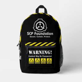 SCP Sichern. Eindämmen. Schützen. Paranormaler Ruc Bedruckter Rucksack