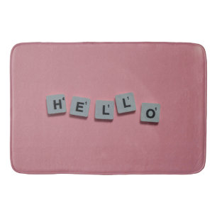 Scrabble Letter Bath Mat - Fun & Cosy Pink Design Badematte