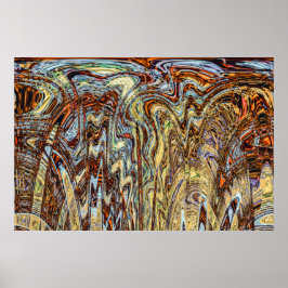 Scramble - Digitaler Abstrakter Expressionismus Poster