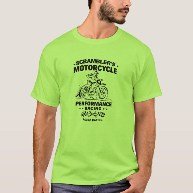 Scramblers Motorcycle Performance Racing T-Shirt (Vorderseite)