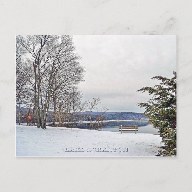Scranton Lake Postcard Scranton PA-Winter Postkarte (Vorderseite)