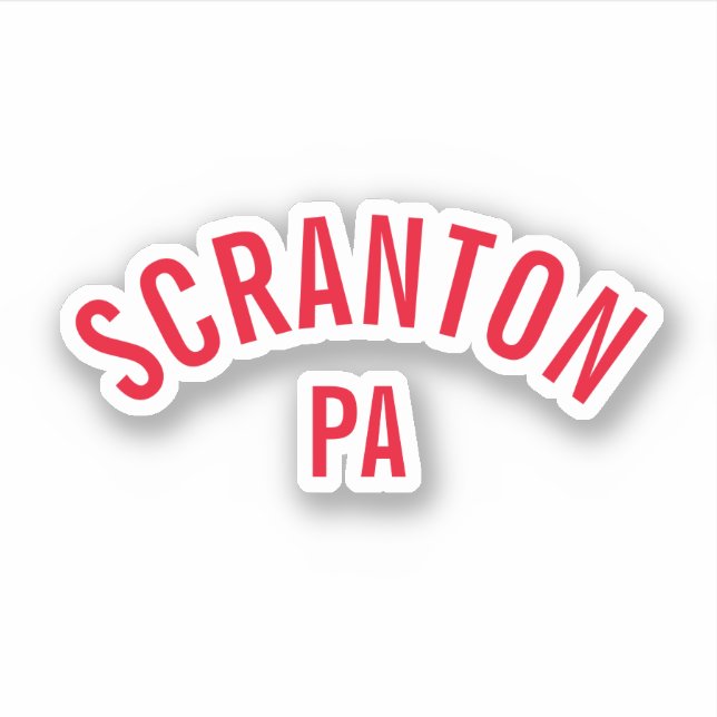 Scranton, PA Aufkleber (Vorderseite)
