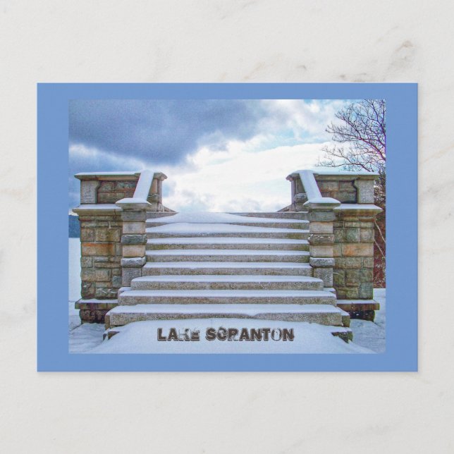 Scranton PA-Lake Scranton Postkarte Ausgeglichene  (Vorderseite)