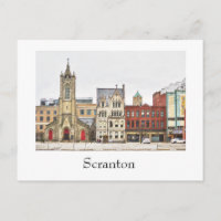 Scranton,Pa Post Card-Wyoming Ave Architecture
