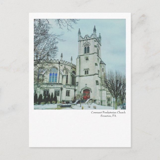 Scranton PA Postcard Covenant Presbyterian Church Postkarte (Vorderseite)