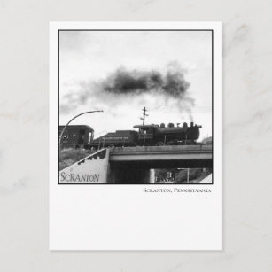 Scranton PA Postcard-Dampflokomotive Motor Postkarte