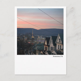 Scranton PA Postcard-Night-View Postkarte
