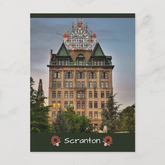 Scranton PA Postcard - The Electric City Postkarte (Vorderseite)