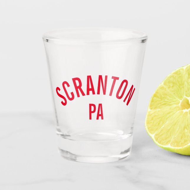 Scranton, PA Schnapsglas (Vorderseite)