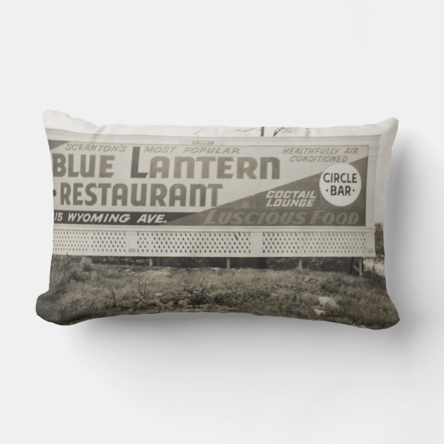 SCRANTON PENNSYLVANIA BLUE LANTERRESTAURANT KISSEN FÜR DRAUßEN (Vorderseite)