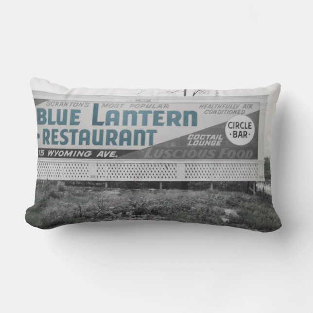 SCRANTON PENNSYLVANIA BLUE LANTERRESTAURANT KISSEN FÜR DRAUßEN (Vorderseite)