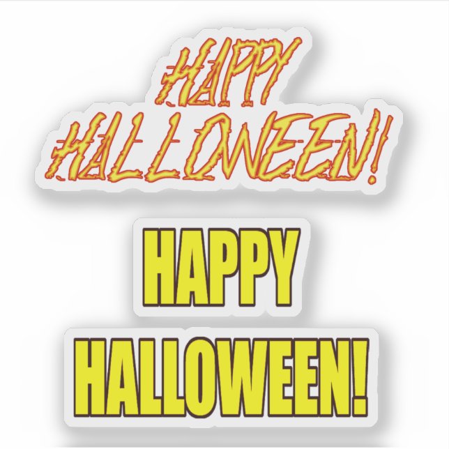 Scrap Book Happy Halloween Aufkleber (Vorderseite)