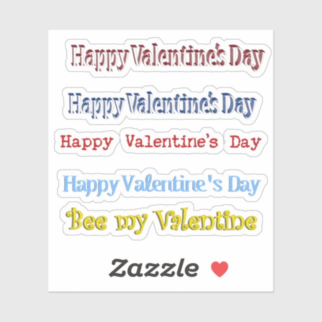 Scrap Book Happy Valentine's Day Aufkleber (Blatt)