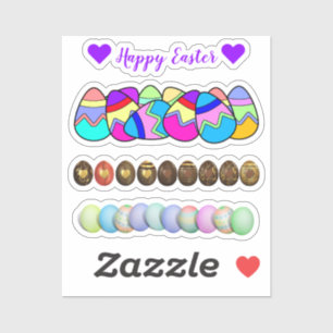 Scrap Booking farbige Eier Ostern Aufkleber