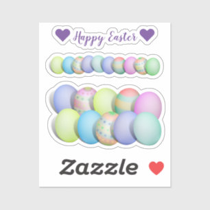 Scrap Booking farbige Eier Ostern Aufkleber