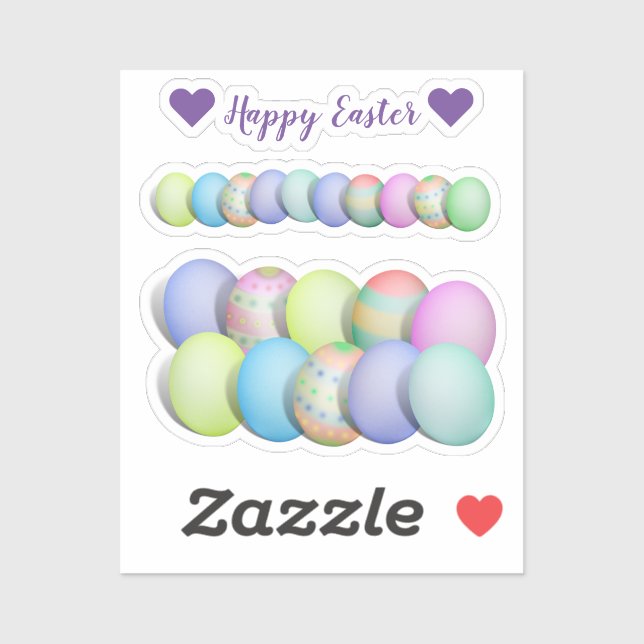 Scrap Booking farbige Eier Ostern Aufkleber (Blatt)