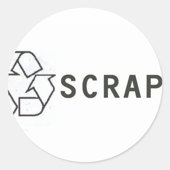 SCRAP-LOGO RUNDER AUFKLEBER (Vorderseite)