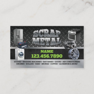 Scrap Metal Lieferwagen Englisch-Spanische Visiten Visitenkarte