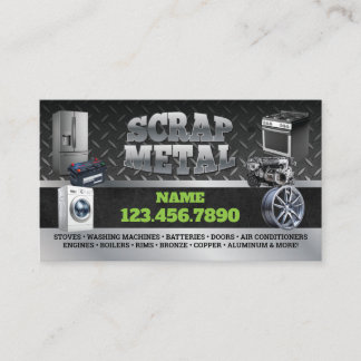 Scrap Metal Lieferwagen Englisch-Spanische Visiten Visitenkarte