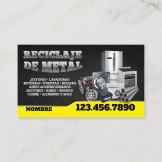 Scrap Metal Recycle English-Spanish Business Card Visitenkarte