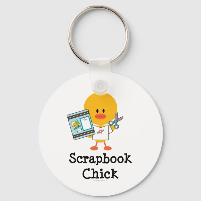 Scrapbook Chick Key Chain Schlüsselanhänger (Vorderseite)