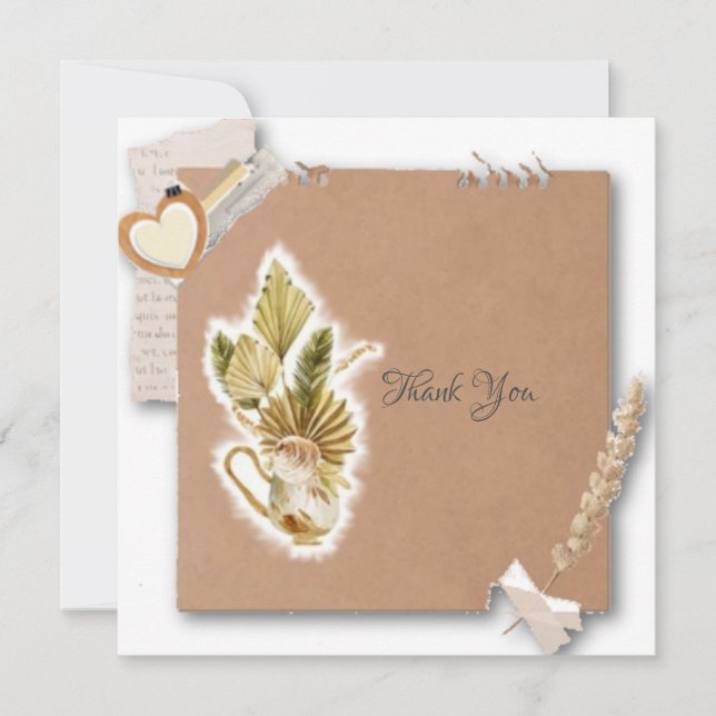 Scrapbook Danke Karte (Vorderseite)