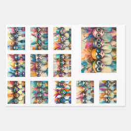 Scrapbook Designs Wackadoodle Vibranred Geschenkpapier Set