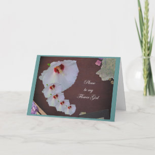 Scrapbook Hibiskus Flower Girl Request Card Einladung
